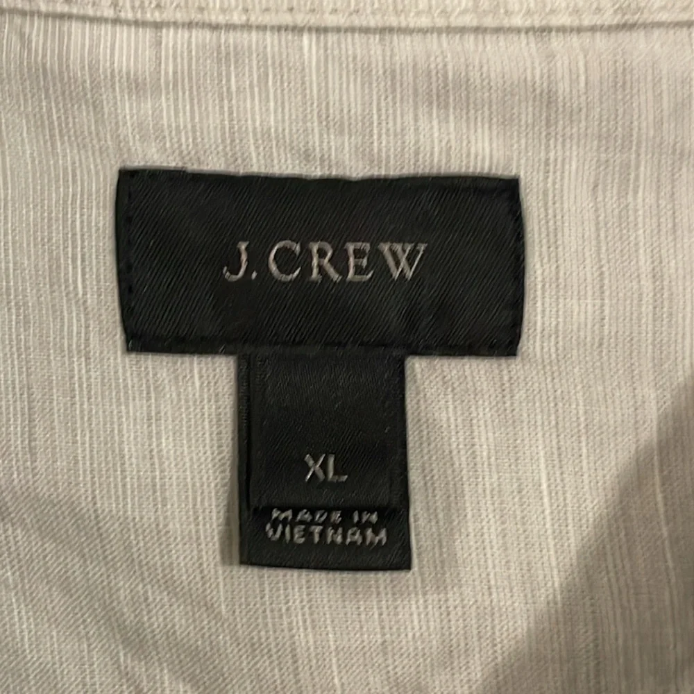 J. Crew Baird McNutt Men’s Button Front Shirt XL Grey Linen Cotton Blend Preppy